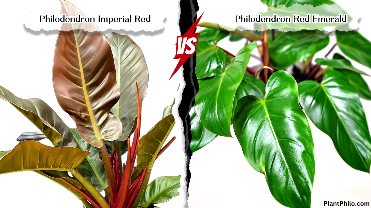 Philodendron Imperial Red vs. Red Emerald